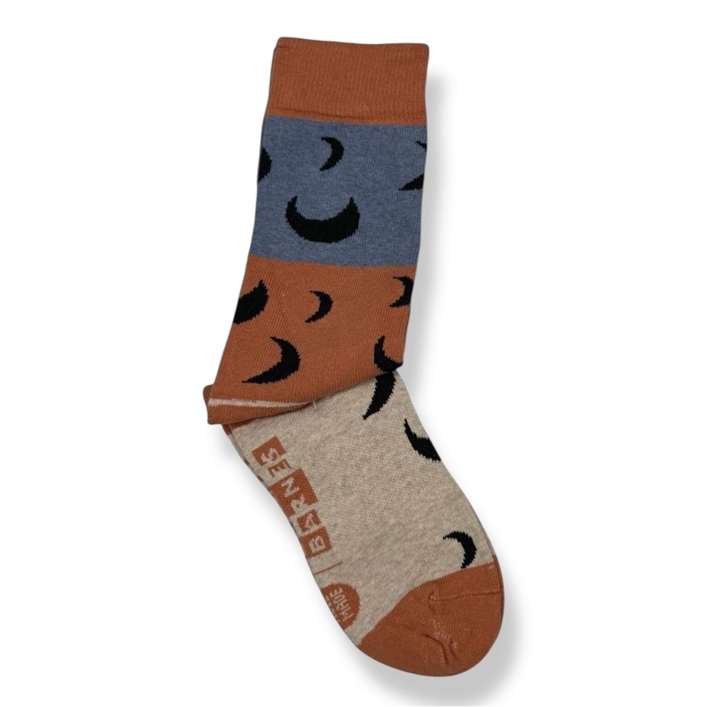 Able Made Novelty Socks Mens Size 9-11 New‎ Moon Cotton Blend 1 Pair NWOT
